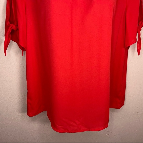 Medium Red Short Sleeve Blouse Shein Retro Classic Roomy Fit - Picture 6 of 13
